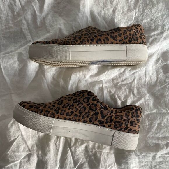 J/SLIDES Leopard Laceless Slip On Flatform Sneaker Size 9 - Picture 2 of 10